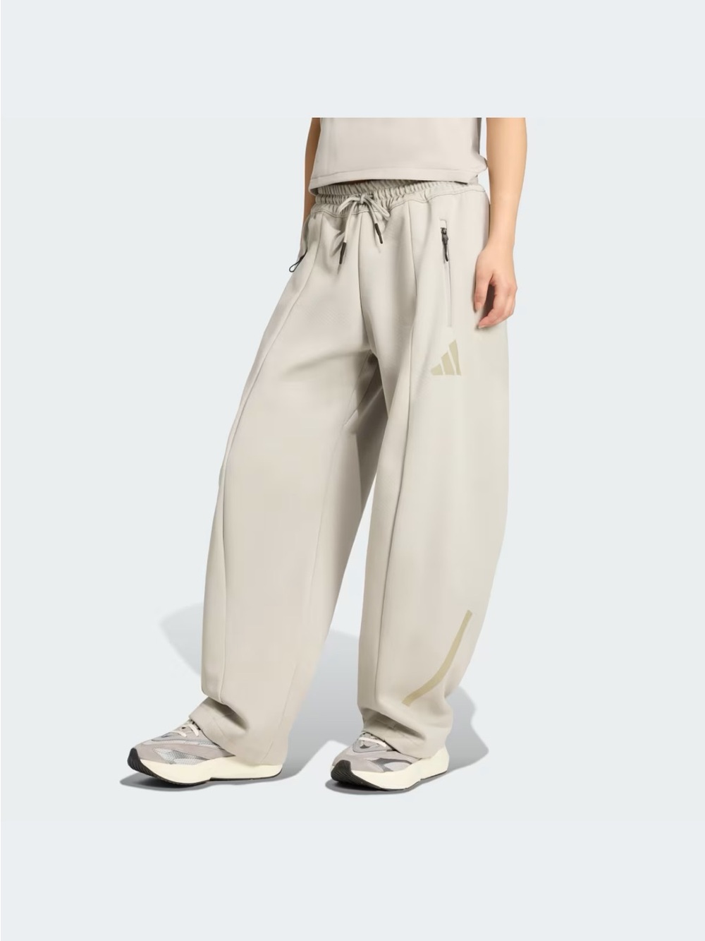 adidas Z.N.E. Open-hem Sweatpants in metal grey